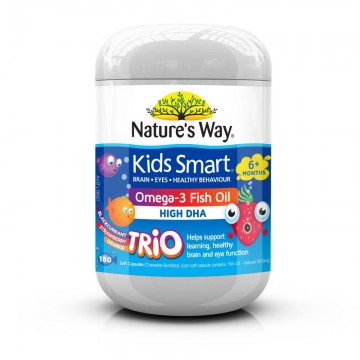 Nature’s Way Kids Smart Omega 3 Fish Oil 180 Trio 佳思敏儿童DHA深海鱼油180粒