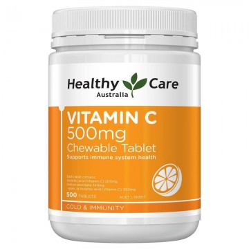 Healthy Care Vitamin C 500mg Chewable 500 Tablets 维生素C vc 500毫克咀嚼片 500片