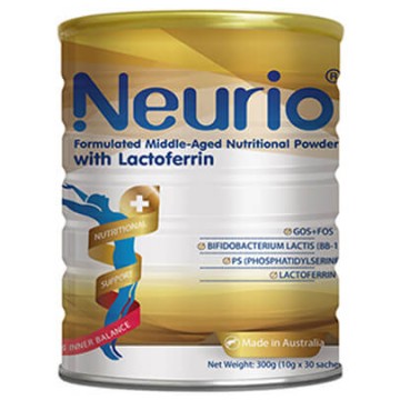 Neurio Formulated Middle-Aged Nutritional Powder with Lactoferrin 纽瑞优中老年人乳铁蛋白调制乳粉 老人乳铁奶粉 适合乳糖不耐受 300g（10g x 30袋）