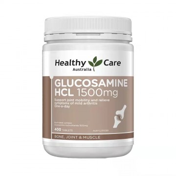 Healthy Care Glucosamine HCL 1500mg 400 Tablets 盐酸氨基葡萄糖胺维骨力关节灵 400粒