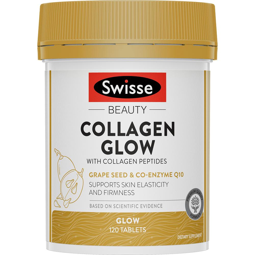 Swisse 水光片 collagen glow （含葡萄籽 q10）大包装 120粒