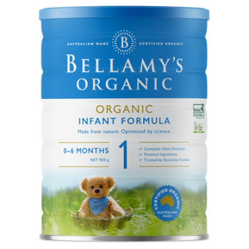 B1 Bellamy’s Organic 贝拉米婴儿配方奶粉1段 新包装 900g
