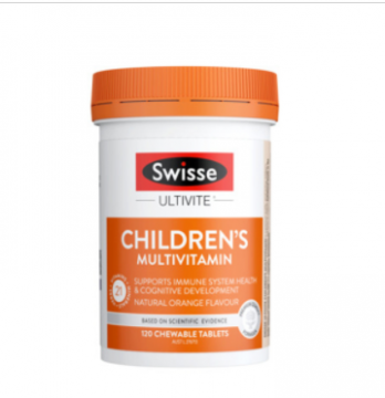 Swisse Children's Ultivite Multivitamin 斯维诗儿童维生素青少年多种综合复合维生素咀嚼片 120粒