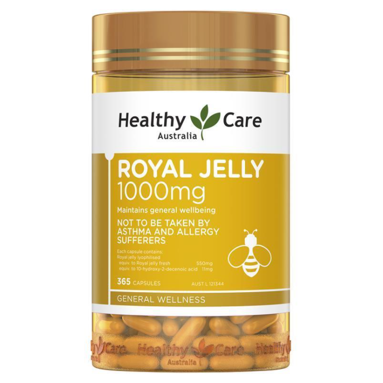 Healthy Care Royal Jelly 1000 365 Capsules 蜂王浆胶囊 365粒